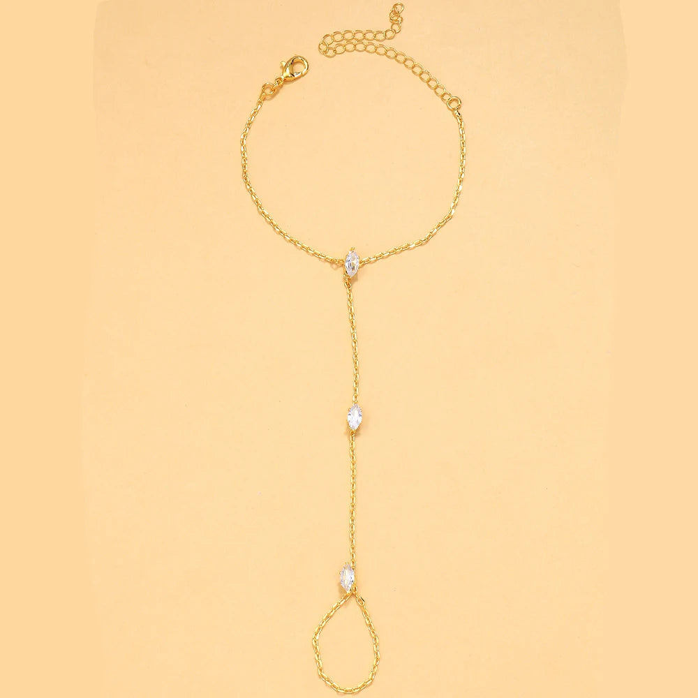 Rhombus Crystal Mitten Bracelet