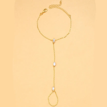 Rhombus Crystal Mitten Bracelet