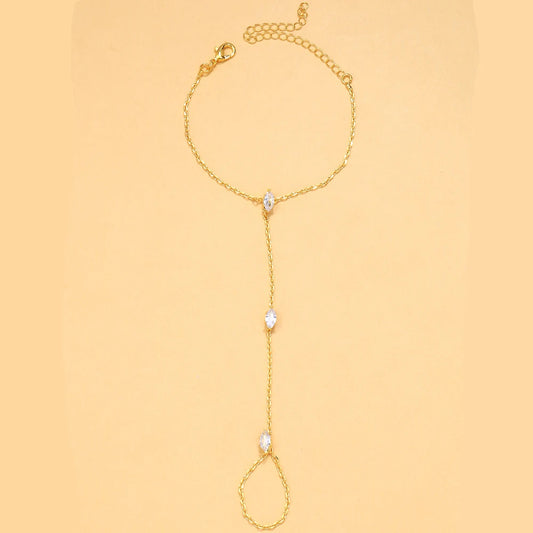 Rhombus Crystal Mitten Bracelet
