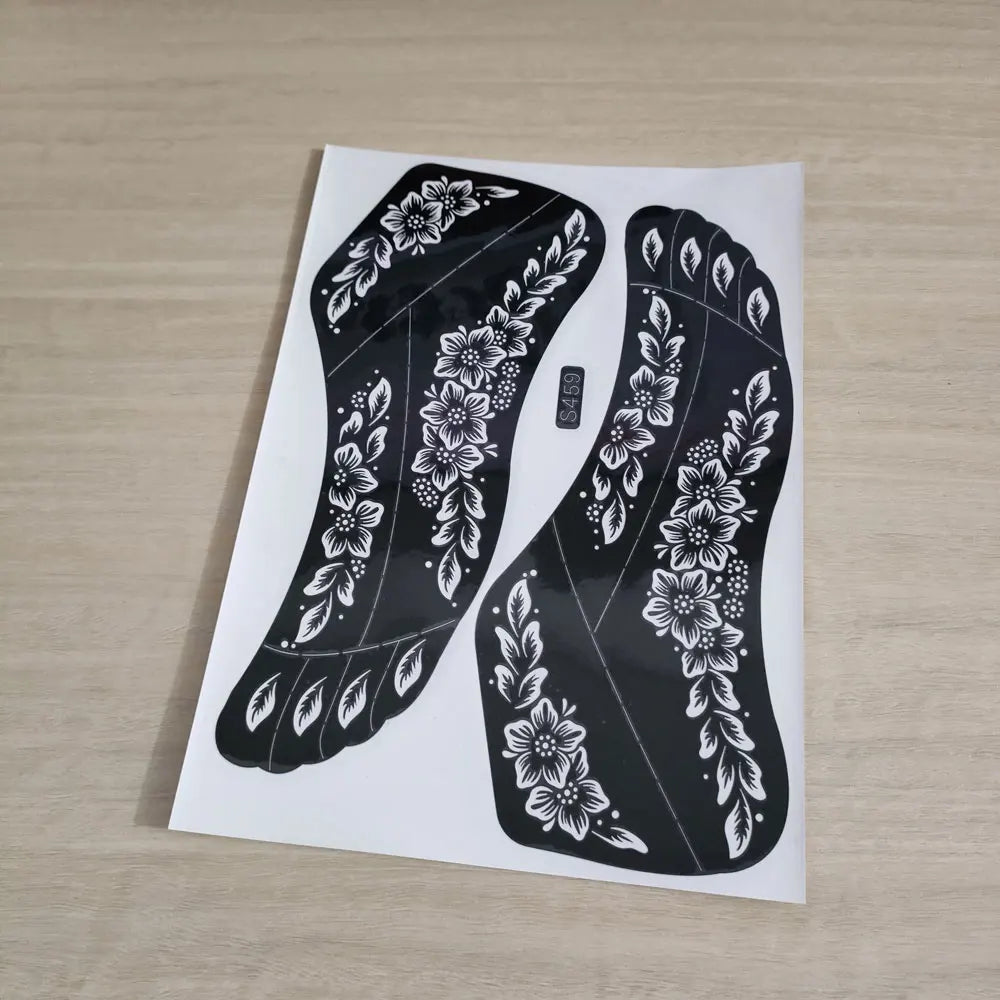 Foot Henna Stencil