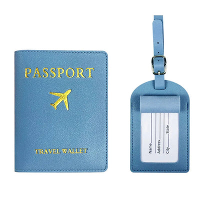 2 Piece Set Luggage Tag & Passport Cover