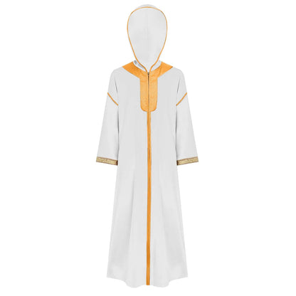 Hooded Kaftan with Zipper