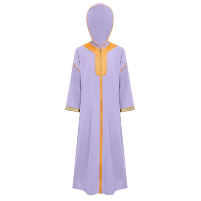 Hooded Kaftan with Zipper