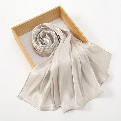 Wrinkle Silk Shiny Hijab