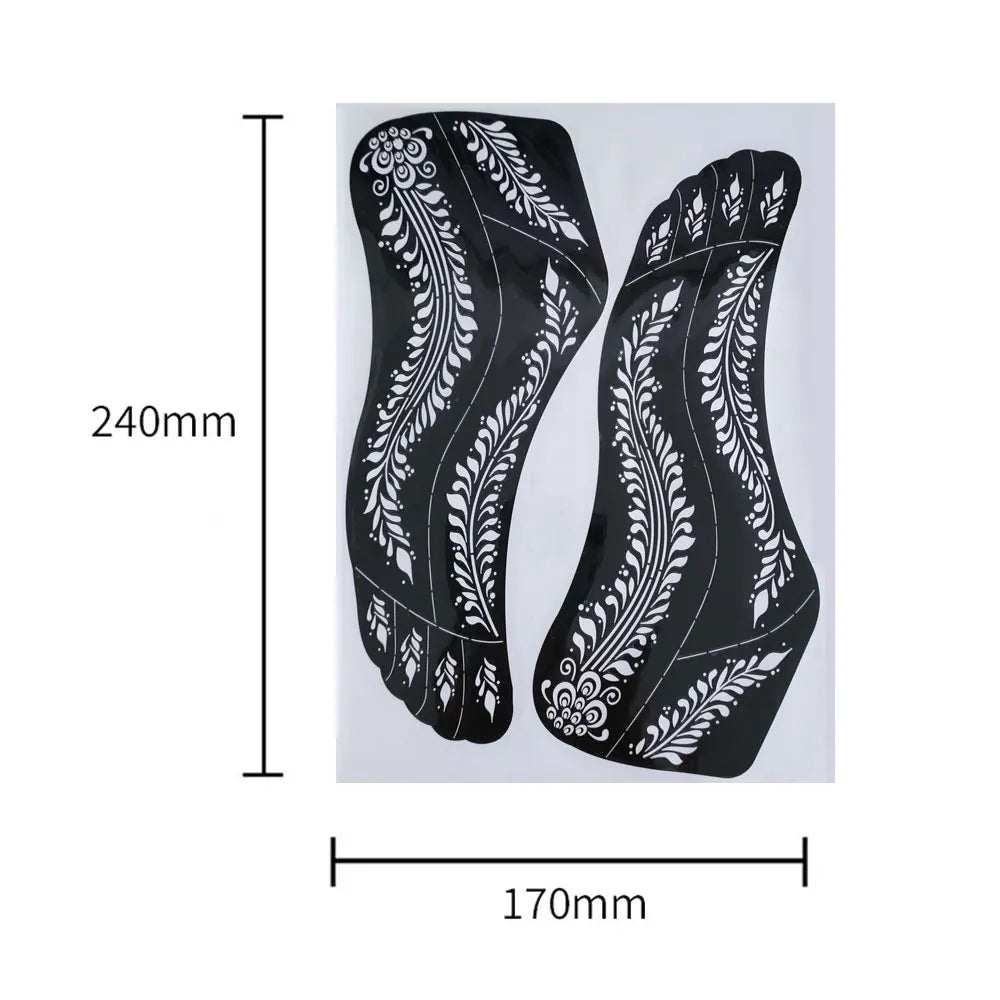 Foot Henna Stencil