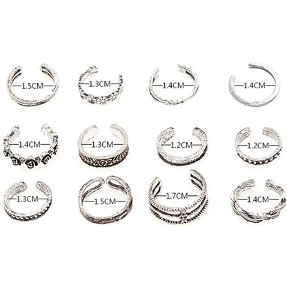 Set of 12 Toe Rings