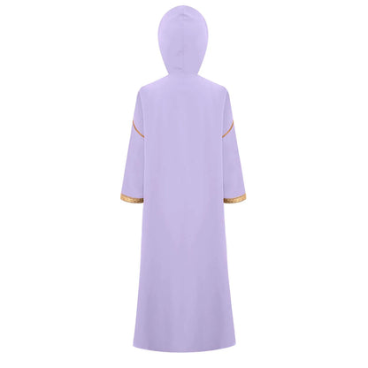 Hooded Kaftan with Zipper
