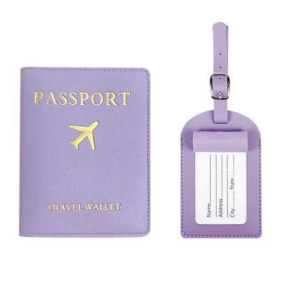 2 Piece Set Luggage Tag & Passport Cover