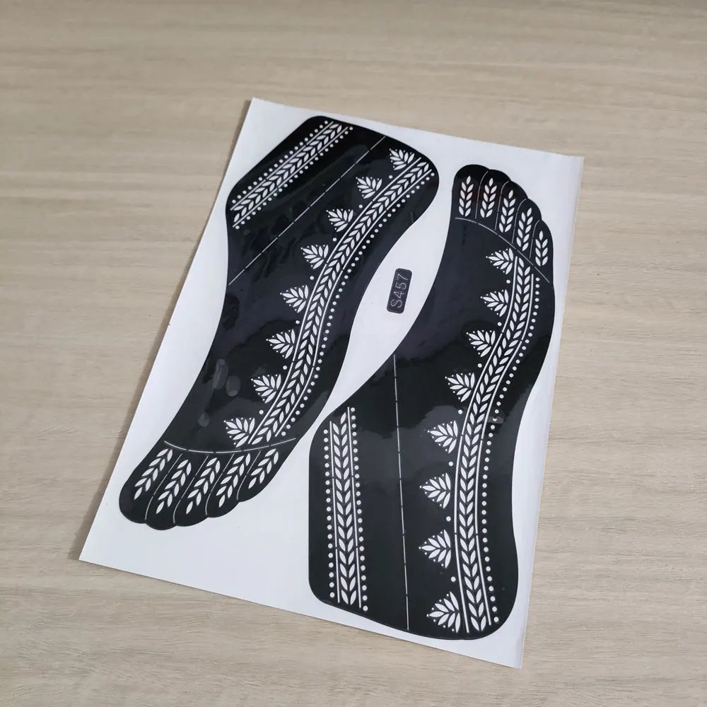 Foot Henna Stencil