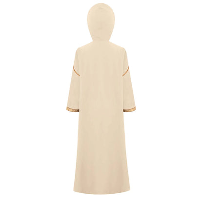 Hooded Kaftan with Zipper
