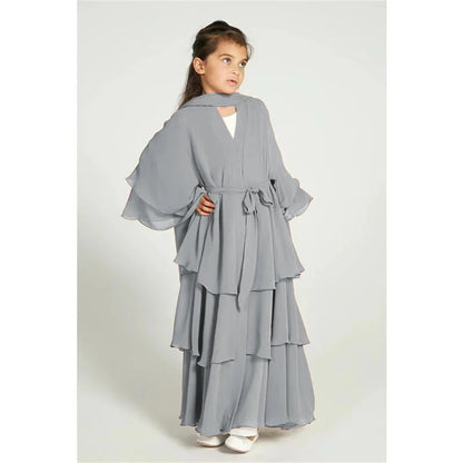 Girl's Layered Flowy Abayah