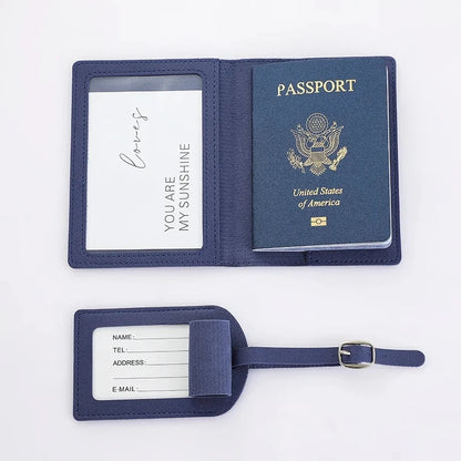 2 Piece Set Luggage Tag & Passport Cover