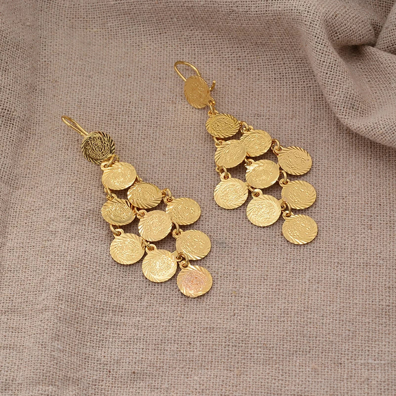 Gold Coin Earrings