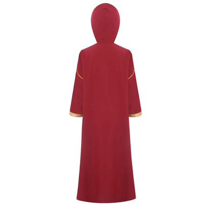 Hooded Kaftan with Zipper