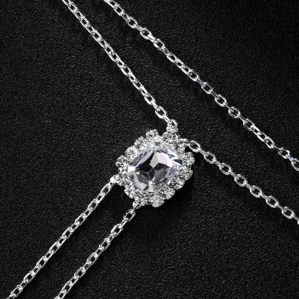 Rectangle Crystal Mitten Bracelet