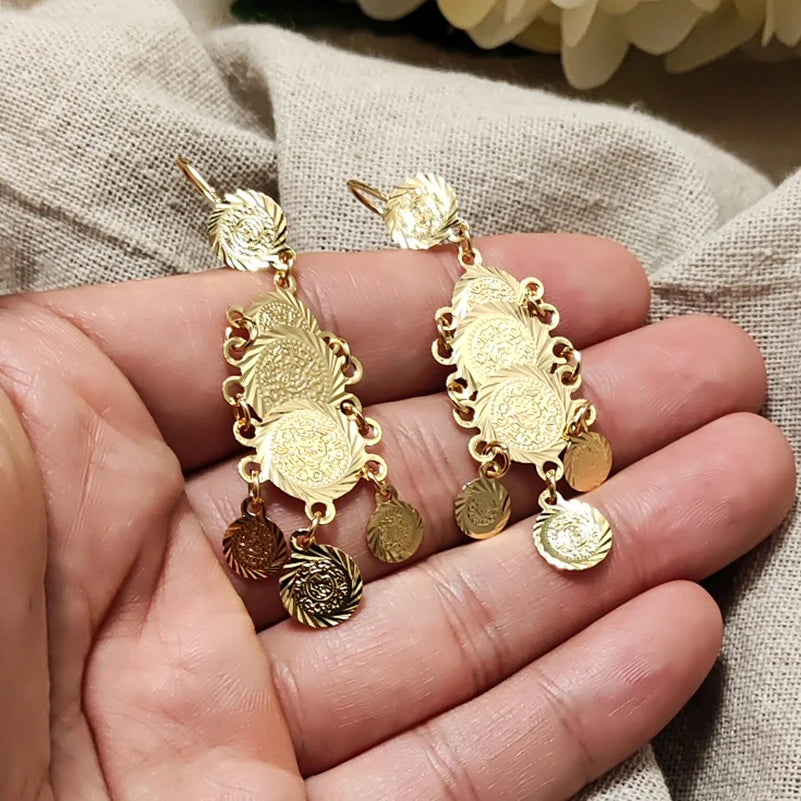 Gold Coin Earrings