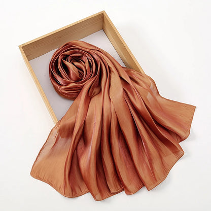 Wrinkle Silk Shiny Hijab