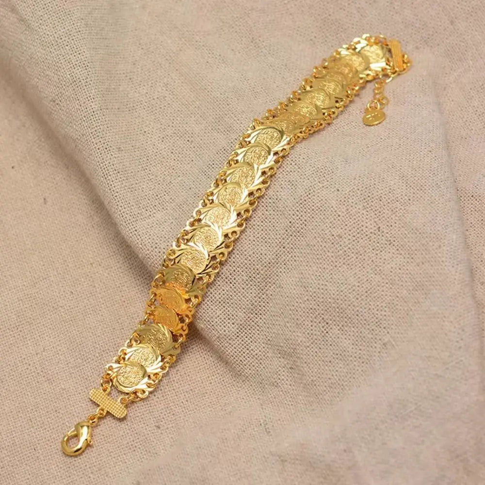 Gold Coin Bangle
