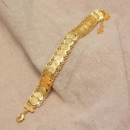 Gold Coin Bangle