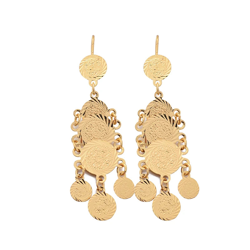 Gold Coin Earrings
