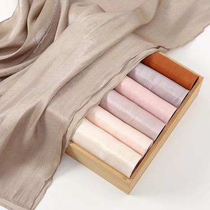 Wrinkle Silk Shiny Hijab