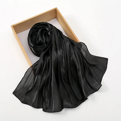 Wrinkle Silk Shiny Hijab