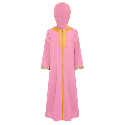Hooded Kaftan with Zipper