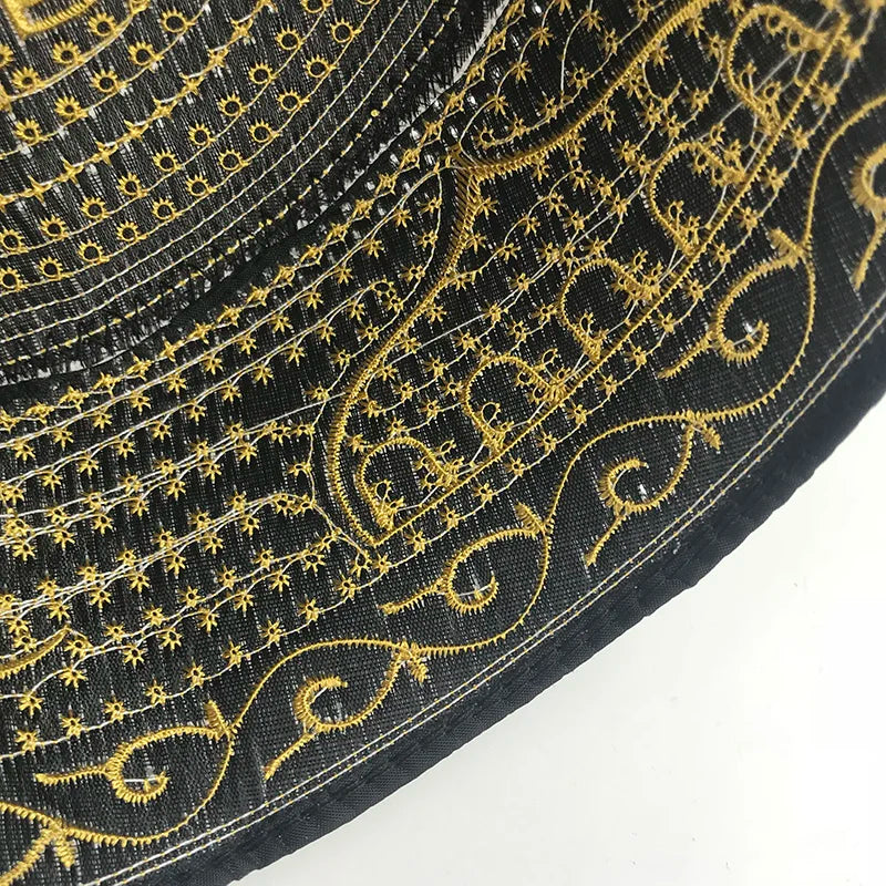Embroidered Black Taqiyah