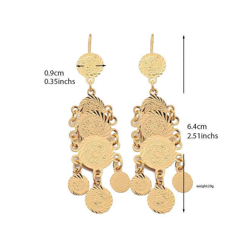Gold Coin Earrings