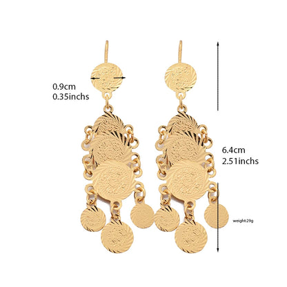 Gold Coin Earrings