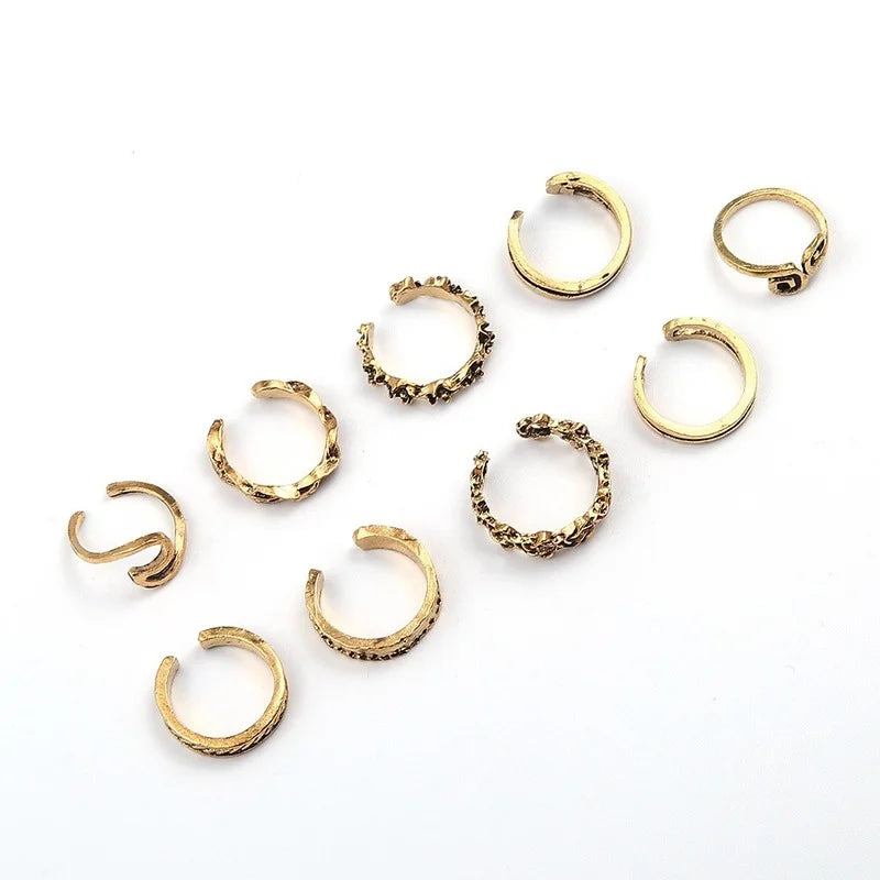 9 Piece Set of Adjustable Toe Rings