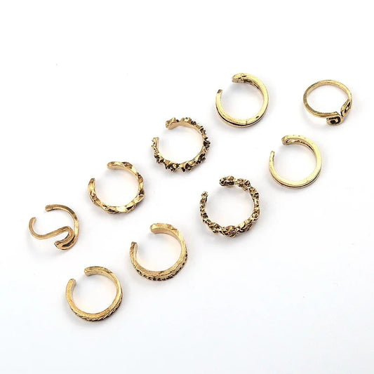 9 Piece Set of Adjustable Toe Rings