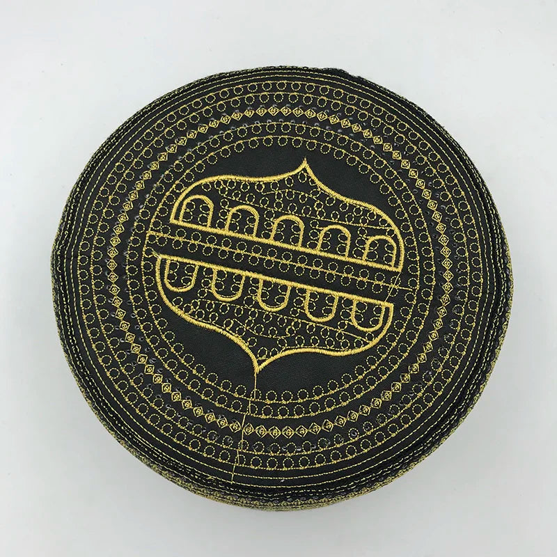 Embroidered Black Taqiyah