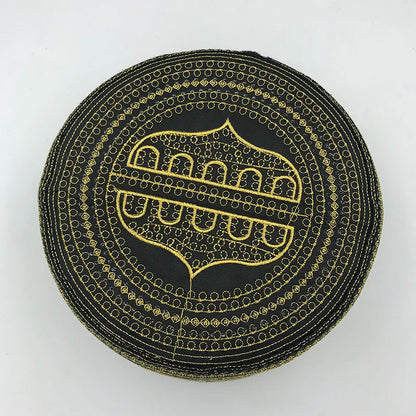 Embroidered Black Taqiyah