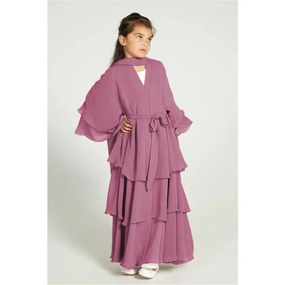 Girl's Layered Flowy Abayah