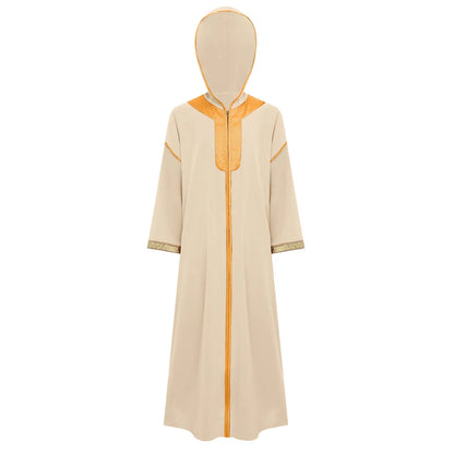 Hooded Kaftan with Zipper