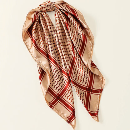 Small Satin Keffiyeh Scarf