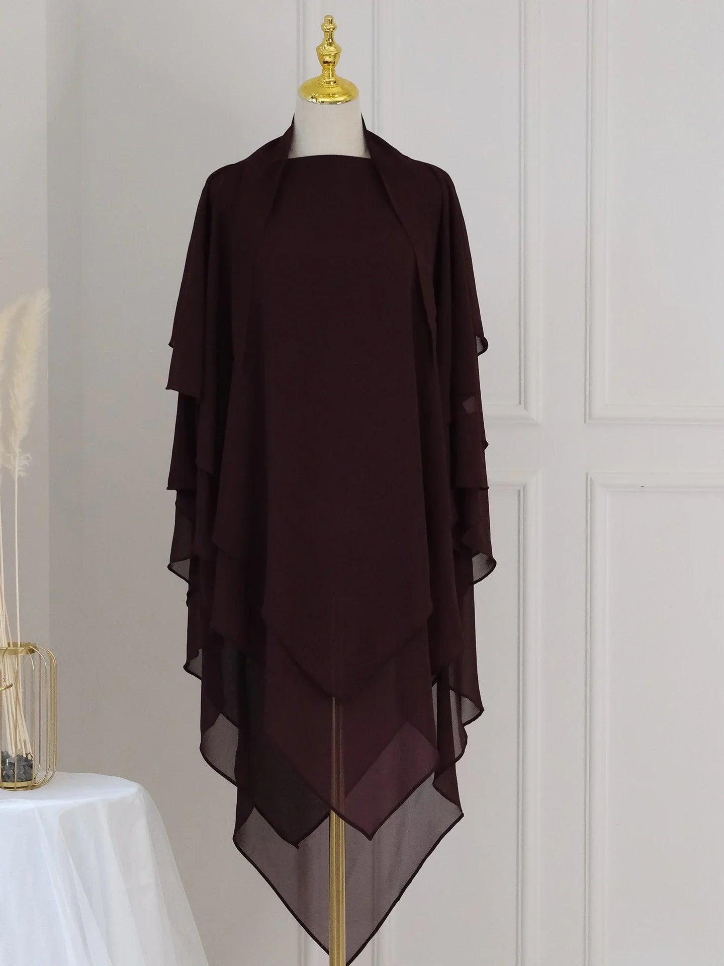 3 Layer Chiffon Long Khimar