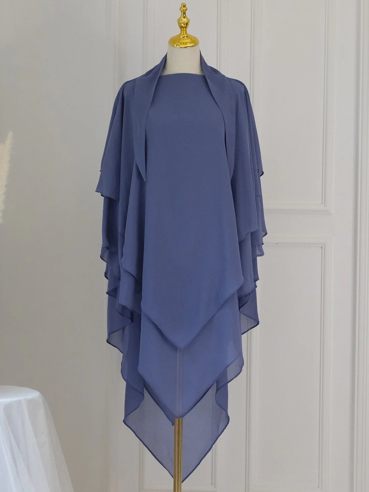 3 Layer Chiffon Long Khimar
